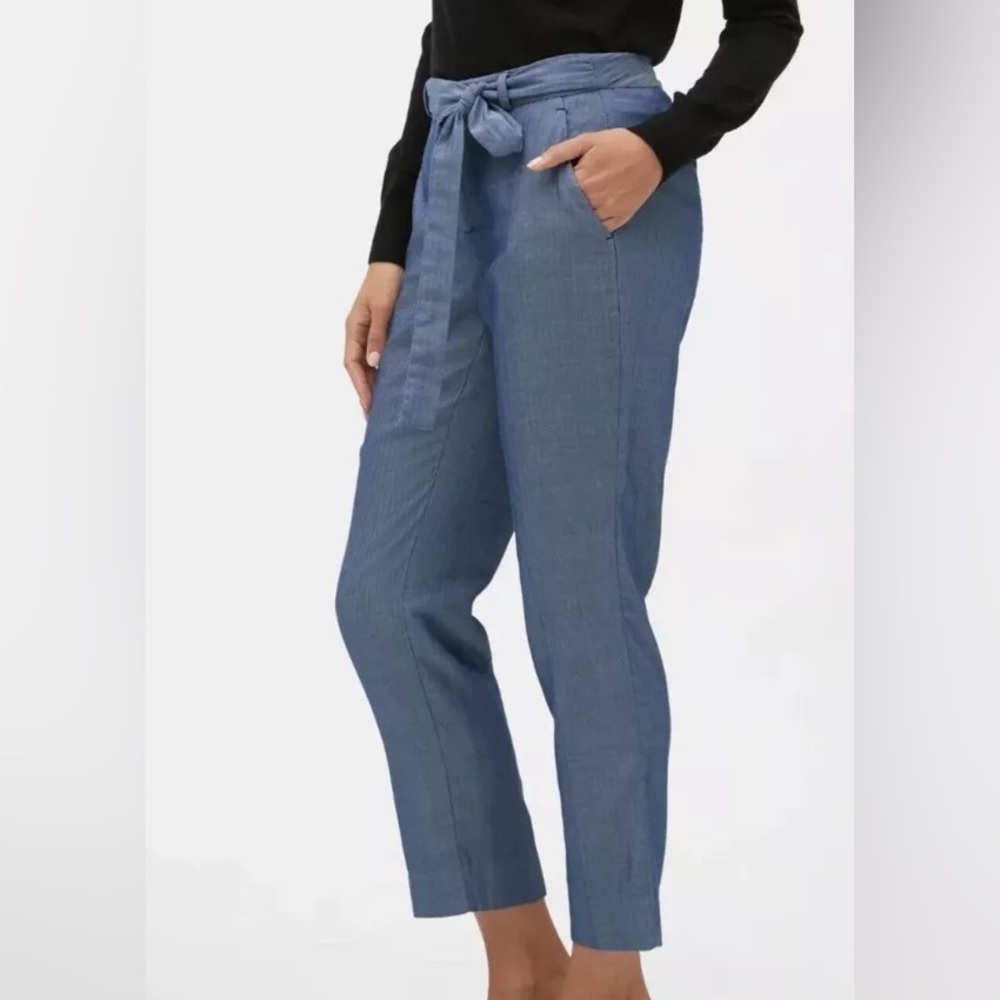 Banana Republic Petite Striped Avery Crop Pants